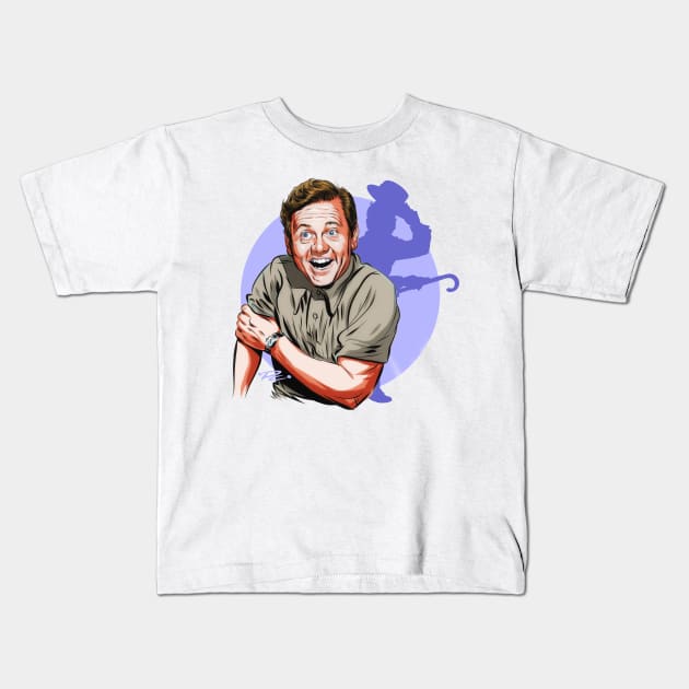 Mickey Rooney - An illustration by Paul Cemmick Kids T-Shirt by PLAYDIGITAL2020